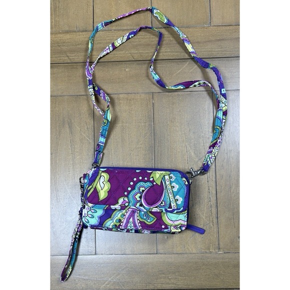 Vera Bradley All in One Crossbody Heather Pattern Purse Wristlet Wallet 2013 - Picture 3 of 10